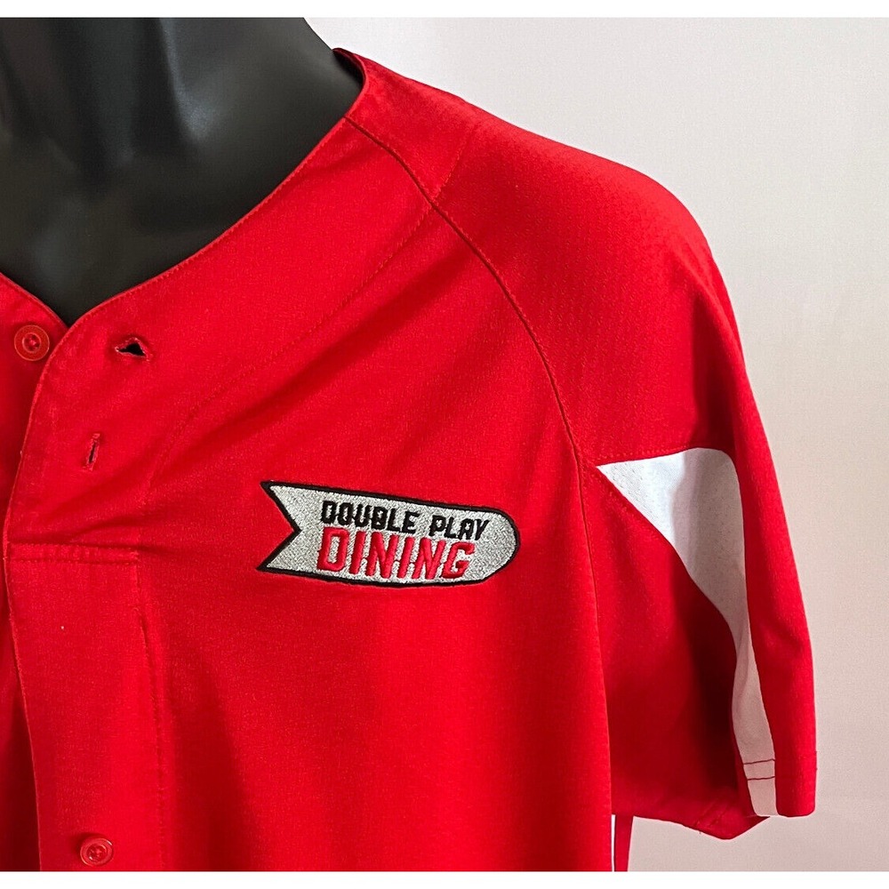 Mens Under Amour Authentic Red Double Play Dining Pullover Jersey Med - Picture 2 of 4